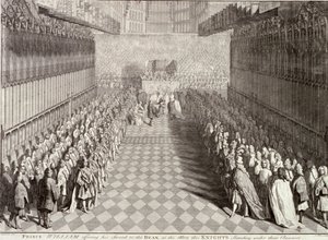 Vilhelm III:s kröning i Westminster Abbey, London, 1689, c1689