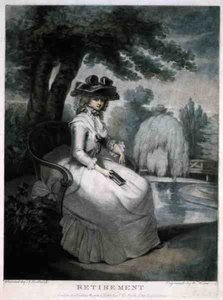 Pensionering, graverad av William Ward (1766-1826), pub. av konstnären av John Raphael (after) Smith