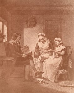 Hemlig lycka, Laetitia med sina föräldrar, 1789 av John Raphael Smith