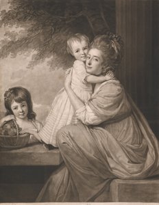 Fru Stables och hennes två döttrar Harriet och Maria av John Raphael Smith