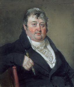 Porträtt av Julius Caesar Ibbetson (1759-1817) (pastell på papper) av John Raphael Smith