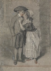 Så hon fångade honom och kysste honom (Ordspråk, kapitel VII, vers 13) av John Raphael Smith