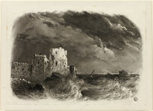 Förstört slott vid havet av John Rawson Walker