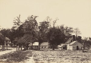 Mechanicsville, Virginia, april 1865 (albumintryck monterat på vävt papper)
