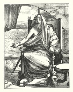 "Capys, den synlöse siaren" (gravyr) av John Reinhard Weguelin