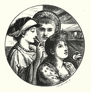 The Minstrels (gravyr) av John Reinhard Weguelin