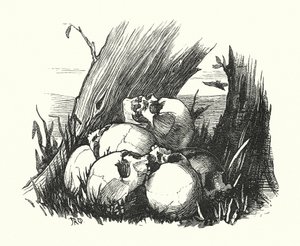 Vinjett, Roms fiender (gravyr) av John Reinhard Weguelin