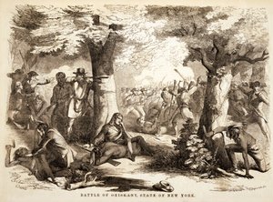 Slaget vid Oriskany, delstaten New York, pub. 1867 av John Reuben Chapin