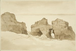 Stenar på norra sidan av Flat Holm [Castle Rock]