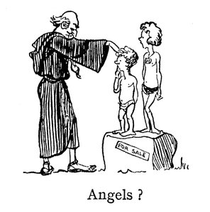 Änglar, påven Gregory, Non Angli, Sed Angeli (inte änglar, utan anglikaner) (litografi)