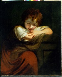 Little Thug (Robinetta). Målning av Sir Joshua Reynolds (1732-1792), olja på duk. Engelsk konst