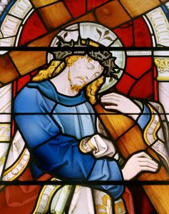 Dolgellau, St Mary, Clayton & Bell, John Richard Clayton (1827-1913), Kristus bär korset, 1864 av John Richard Clayton