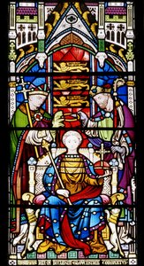 Henrik III:s kröning, 1860 (målat glas) av John Richard Clayton