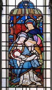 The Nativity, 1859 (målat glas)