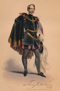 Gäst i 1500-talsdräkt för Queen Victorias Bal Costumé, 12 maj 1842, 1843.