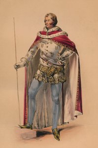Gäst i kostym för Queen Victorias Bal Costumé, 12 maj 1842, 1843.