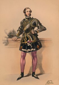 Gäst i kostym för Queen Victorias Bal Costumé, 12 maj 1842, 1843.