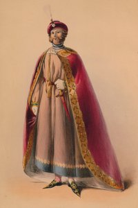 Gäst i kostym för Queen Victorias Bal Costumé, 12 maj 1842, 1843.