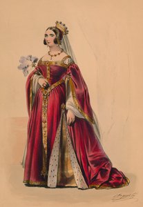 Gäst i kostym för Queen Victorias Bal Costumé, 12 maj 1842, 1843.