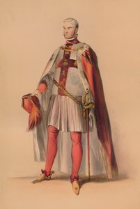 Gäst i kostym för Queen Victorias Bal Costumé, 12 maj 1842, 1843.
