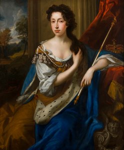 Porträtt av drottning Mary II av Modena (1662-1694), ca 1682-91 (olja på duk)