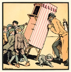 Kensington Rhymes: The Punch And Judy Show (lito i färg) av John Robert (after) Monsell