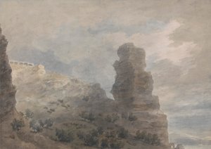 Utsikt från värdshuset på Terracina av John Robert Cozens