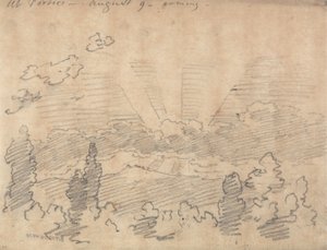 På Portici, kväll den 9 augusti av John Robert Cozens