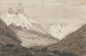 Mellan Chamonix och Martigny av John Robert Cozens