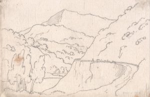 Mellan Tavarnelle amp; Capriano av John Robert Cozens