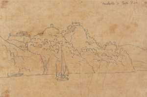 Portofinos slott av John Robert Cozens