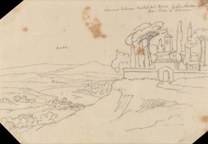 Klostret mellan Castel del Bosco och La Strada Scala av John Robert Cozens
