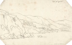 Öster om Genua av John Robert Cozens