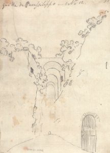 Grotto av Posillipo av John Robert Cozens