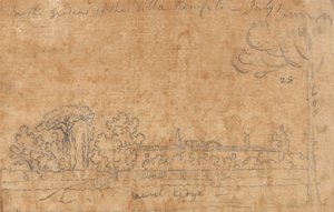 I trädgården till Villa Pamphili, 1 juli av John Robert Cozens
