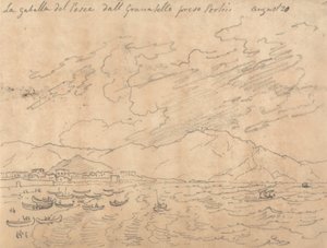 La Gabella del Pesce dal Granabello Preso Portici, den 20 augusti av John Robert Cozens