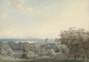 London från Greenwich Hill av John Robert Cozens