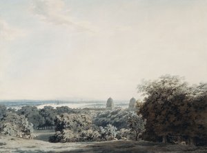 London från Greenwich Hill, av John Robert Cozens