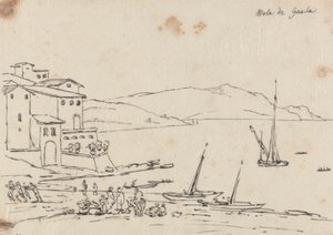 Mola i Gaeta av John Robert Cozens