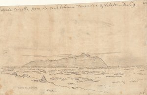 Monte Circeo från vägen mellan Terracina och Velletri av John Robert Cozens