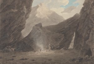 Nära Chiavenna i Grisons av John Robert Cozens