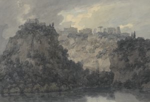 På sjön Nemi, ca 1780-83 (grafit & w/c på papper) av John Robert Cozens