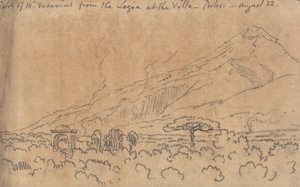 Del av Vesuvius från loggian vid Villa, Portici, 22 augusti av John Robert Cozens