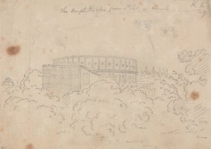 Amfiteatern sedd från S. Pietro in Vinculo av John Robert Cozens