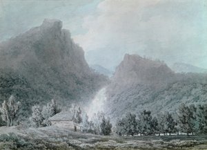 The Falls of Lodore (wc på papper) av John Robert Cozens