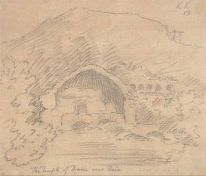 Dianatemplet nära Baia av John Robert Cozens