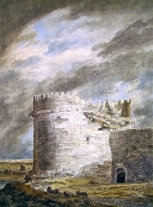 Cecilia Metellas grav, Capo di Bore, nära Rom (penna och akvarell på papper) av John Robert Cozens
