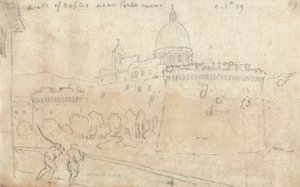 Neapels mur nära Ponte Nuovo av John Robert Cozens