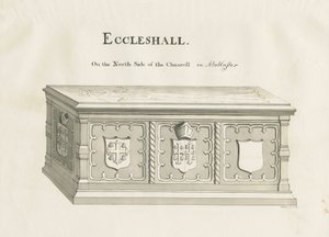 Eccleshall - Biskop Sampsons grav: ritning med penna och tvätt, nd [1800-talet] (teckning) av John Robert Fernyhough