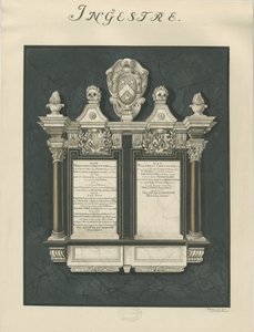 Ingestre Church - tavlor till Walter Chetwynd äldre och yngre: målning, nd [? 1800-talet] (målning) av John Robert Fernyhough